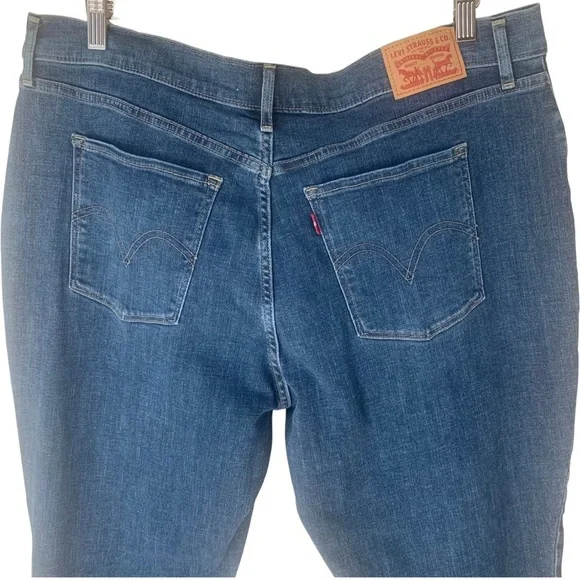 LEVI’S Classic Bootcut Jeans Stretch Mid-Rise Blue Denim Size 34 - Picture 7 of 16